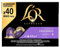 L'OR Espresso Lungo Profondo Coffee Pods x40 Intensity 8 (Pack of 1, Total 40 Capsules)