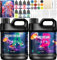 ZHHGOO Epoxidharz Set Anfänger 1016 ml,Glasklar Resin harz Gießen Set,Harz Gießen Zubehör mit Glitzer, Holzstäbchen, Messbecher, Epoxidharz Anfänger Sets für Handwerk, Kunstprojekt