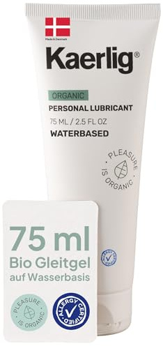 Kaerlig 75 ml Organic Water Based Lube | Water based, Masturbation, Organic, Perfume free, Vegan, Clear, 75 ml, 75 g