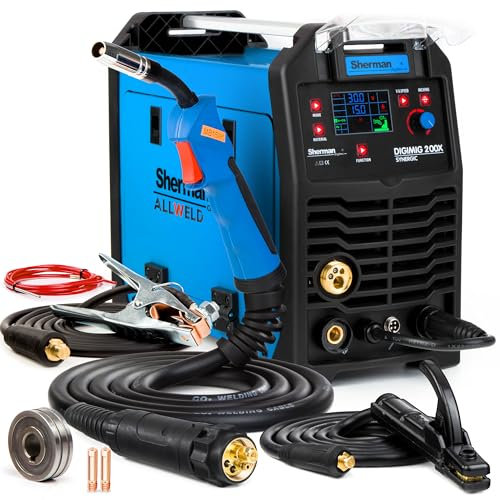 Sherman DIGIMIG 200X SYNERGIC – Saldatrice a punti da 200A, Sinergica Totale, Induttanza – Filo Imbottito, TIG, MIG/MAG, MMA, Saldatura a Punti e Saldobrasatura