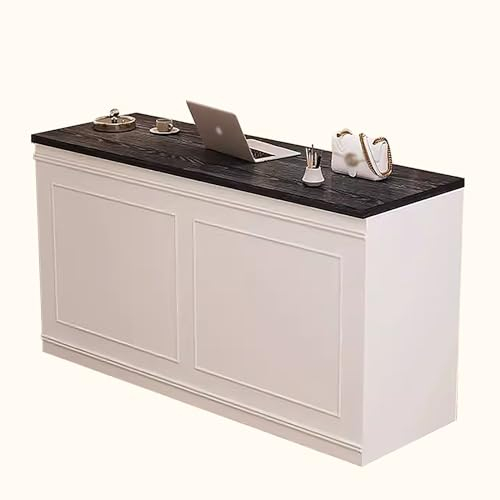 ZXDRYBHD Empfangstresen, Theke, Empfangstheke mit Theke, für Lobby, Salon, Einzelhandelsgeschäft, Heimbüro (Color : Black)