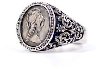 TAMHOPE Anillo De Moneda De La Diosa Reina Atenea Anillo De La Diosa Hécate De La Mitología Griega,Anillo Abierto