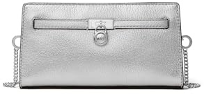 Michael Kors Hamiton Extra Small Convertible Crossbody Bag, Silver-Tone Hardware/Metallic Urbino Leather/Silver