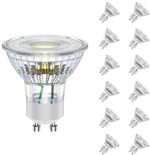 novapollo 12er GU10 LED Neutralweiß 4000K, GU10 LED Lampe 5.7W 600LM Ersetzt 75W Halogenlampe, 38°Abstrahlwinkel, Nicht Dimmbar Energiesparende Reflektorlampen, Energiesparlampe