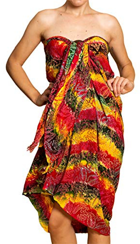 PANASIAM Sarong B023 Dreamy leafs, L