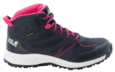 Jack Wolfskin Woodland Texapore Mid K Walking-Schuh, Night Blue/Pink, 33 EU