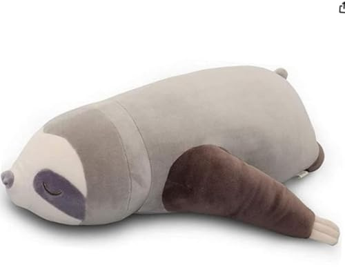 Peluche a forma di bradipo gigante, 63,5 cm, con bradipo, morbido cuscino da abbracciare per il corpo, colore grigio, simpatico regalo per bambini e amici