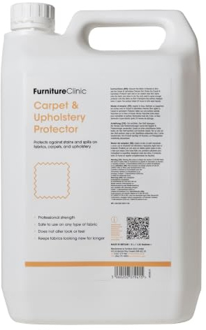 Furniture Clinic Spray protector para alfombras y tapizados - Repele todas las manchas y el agua - Spray protector de tejidos para tapizados, moquetas, sofás, asientos de coche, zapatos 5 L