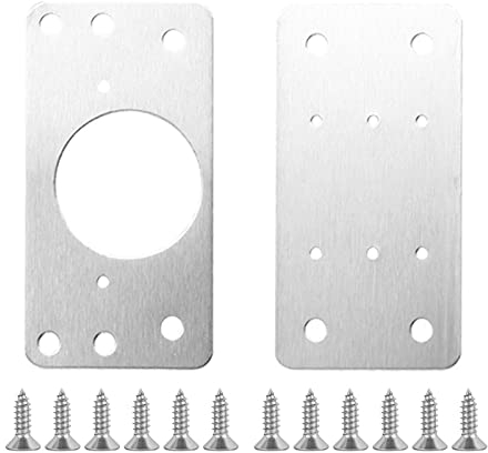 Kitchen Cupboard Door Hinge Repair Plate Fixing Stainless Steel Bracket Flat Fixing Brace for Protecting Door Fittings Cabinet Fixing Plates Furniture Repair Furniture