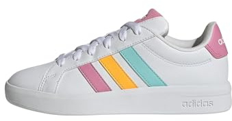 adidas Unisex - Bambini e Ragazzi Grand Court 3.0 Shoes Junior, Ftwr White/Lucid Tangerine/Bliss Pink, 40 EU