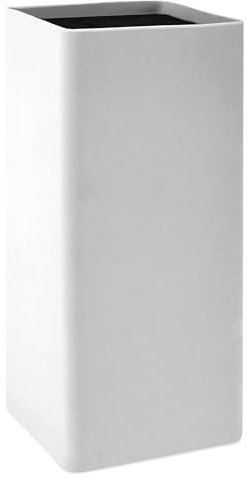 Vonsera Bloc Couteaux Cuisine, Porte Couteau Vide avec Lattes Flexibles, Universel Range Couteaux de Cuisine pour 8 Couteaux de Toutes Sortes, Blanc, 9.5 x 9.5 x 22cm