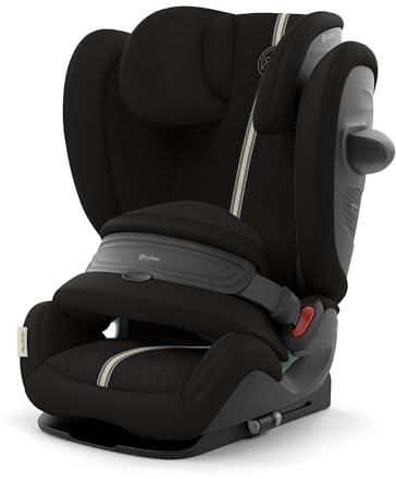 CYBEX Gold Pallas G3 i-Size Plus Child Seat, 76–150 cm, from Approx. 15 Months to Around 12 Years (Approx. 9–50 kg), Moon Black