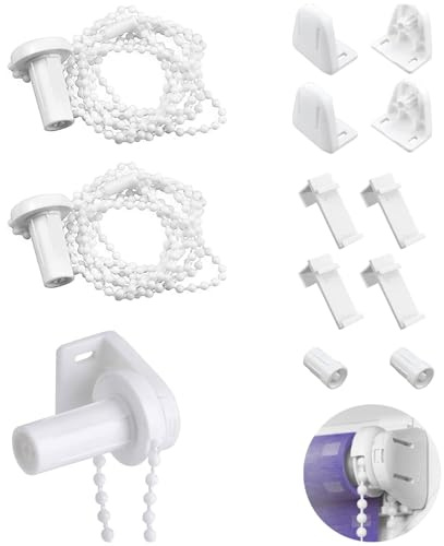 Ji liangli 2 Sets Kit de Reparación y Soportes de Montaje para Estores Enrollables (17mm),Repuestos,Accesorios y Fijación para Mecanismo de Cortinas Enrollables