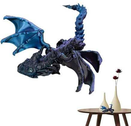 Dragon Toys, Dragon Figures for Kids - 3D -tryckta flexibla flygande drakefigurer, rörliga leder Executive Desk Fidget Toys för hemmakontoret