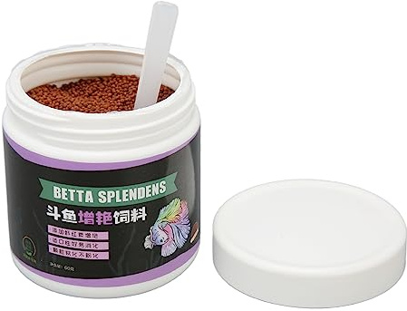 Jenivaint Gránulos de Alimento para Peces Betta, Harina de Pescado, Fórmula de Harina de Camarones, Alimento Completo para Peces, Apoya la Fuerza del Color y la Alimentación Diaria, para el Cuidado
