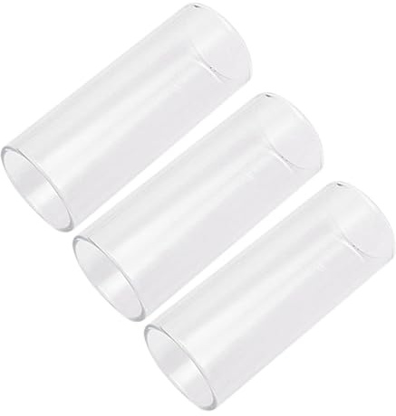VALICLUD 3pcs Medium Glass Guitar Slide 2.4 Inch Annealed Glass Slide Accentuates Middle Harmonics for Acoustic and Electric Guitar Performance