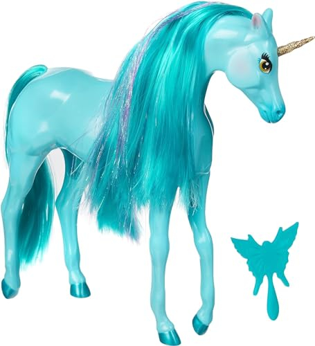 MGA Dream Ella Unicorn - Blaugrünes Einhorn zum Sammeln - OCEAN - Geeignet für 29 cm große Modepuppen - Fördert das fantasievolle Spiel - Für Kinder ab 3 Jahren