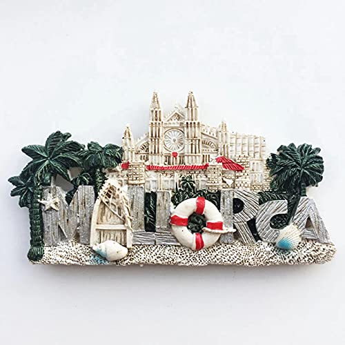 Catedral de Palma de Mallorca España Imán de Nevera 3D Resina de la Ciudad de Viaje Recuerdo Colección de Regalo Fuerte Etiqueta Engomada refrigerador