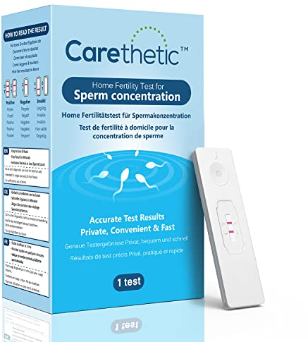 Carethetic Test di Fertilità Maschile - Test Conteggio Spermatozoi a Casa | Misura Concentrazione SP-10 | Risultati Rapidi e Privati | 1 Test