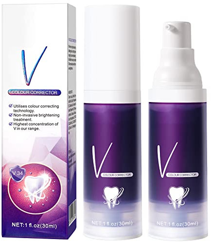 Dentifricio viola, mousse sbiancante dei denti, rimozione della macchia Sbiancamento extra, denti su gel sbiancante viola denti e riparazioni di gomma