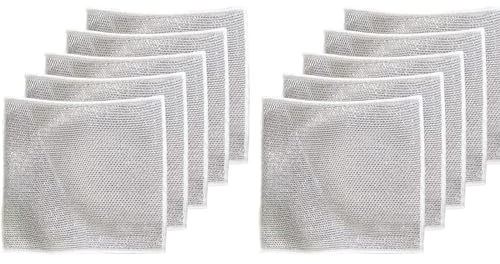 Lnjya Paño de Limpieza Multiusos Estropajo de Alambre para Lavavajillas Húmedos y Secos, Que no Raya