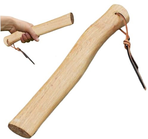 Peosaard Mango de Hacha, reemplazo de Hacha de Hacha de Madera Natural de 13 Pulgadas, Hacha de Campamento Liso con cuña de Acero, Mango de Hacha cómoda para Hacha, Camping, Martillo de Garras