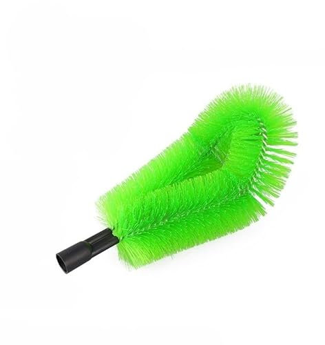Gutter Cleaning Tools from The Ground，Extendable Guard Cleaner Tool，Roof Gutter Cleaner，Detachable Cleaning Brush and Scoop Roofing Guard for Cleaning Leaves and Debris(Green,Brush head)