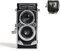 CHUZHAO Retro Digital Camera with Date & Time Setting - Portable TLR Vintage Camera 1080P FHD Video 12MP Photos Autofocus Mini Compact Vlogging Camera with 16GB Card for Beginners Teens Adults