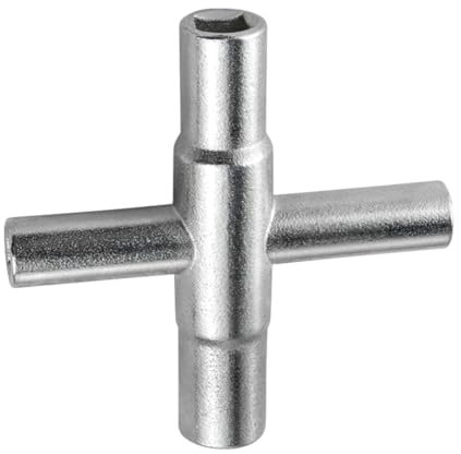 OUDQFCJ Chiave quadrata, a 4 vie, dimensioni interne 6,5 mm/7 mm/8 mm/9 mm, chiave di sfiato Utilities chiave per cassette elettriche, contatore di energia elettrica, scatola armadio