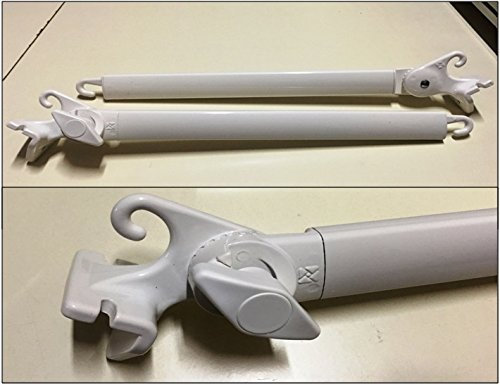 Braccetti per Tenda da Sole a Caduta da 50 cm e da 70 cm, in vari colori. 1 Coppia (Bianco 9010 da 50 cm)