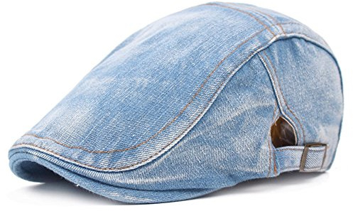 WETOO Boina Hombre Algodón Ajustable al Aire Libre Gorra de Vendedor de periódicos Casual