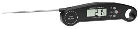 TFA Dostmann Digitales Küchenthermometer, 30.1061.01, Klappthermometer, mit Flaschenöffner, Hintergrundbeleuchtung, BBQ Fleischthermometer, L 160 (275 x B 44 x H 21 mm