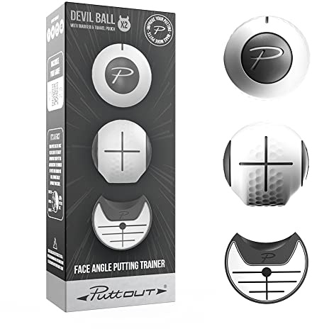 PuttOUT Entrenador de ángulo de cara de bola de diablo: perfecto para tu putting