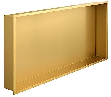 Hornacina de Ducha a Empotrar 60x30x7 | Acabado Dorado | Estante de Pared para Baño | Diseño Moderno y Elegante | Resistente a la Humedad | EUROSANIT