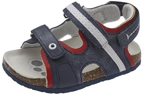 Chicco Garçon Sandales À Double Velcro, Confortables, Légères, Flexibles et Transpirantes Sandales réglables à double velcro, Bleu 4, 23 EU