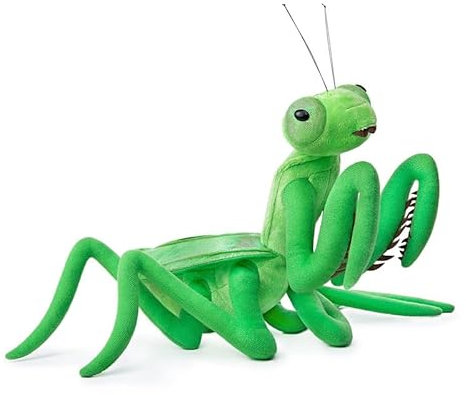 PuffPurrs Tenodera sinensis Mantis Plüsch - Realistische 12 Blätternde Gebetsmantis Stofftiere, Lebensechte Insekten mit großen Flügeln, Mantis Plüschtier, Einzigartige Plüschgeschenke für Kinder