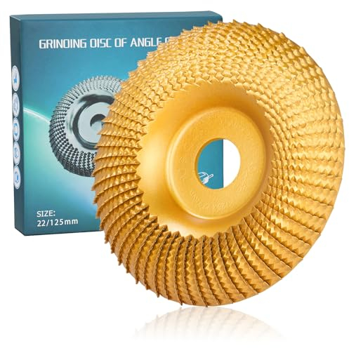 Oumuik Discos abrasivos para amoladora angular de 125 mm, disco de tallado de madera, carburo de tungsteno, discos abrasivos para moldear, tallar