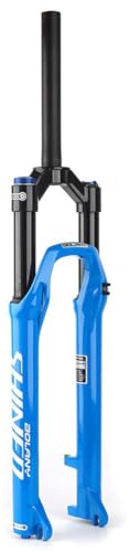 Mountainbike Fjädringsgaffel 26 27.5 29 XC/AM Air Gaffel Resväg 100mm Rebound-justering 1-1/8'' Rak Cykelgaffel QR 9x100mm Skivbroms(Blue Manual,26'')