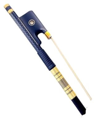 Professioneller Geigenbogen 1 Stück Plaid Black Carbon Fiber Bratschenbogen 4/4 Rosshaar Kupfer