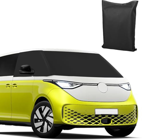 kswiown Cubierta del Parabrisas Compatible con VW ID Buzz 2022-2025, Protector de Parabrisas Delantera Oxford Impermeable 600D contra la Nieve Hielo Escarcha