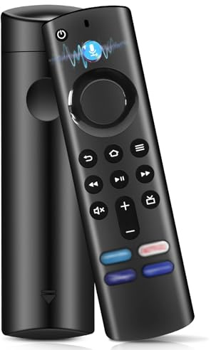 Mando a Distancia por Voz (3 Gen) Adecuado para AMZ-F-ire TV Stick 2nd Gen y 3rd Gen, Lite, 4K y 4K MAX, Cube 2nd Gen/3 Gen, con 4 Botones de Atajo (B)