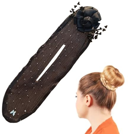Ball Hair Clip Bun Roller Flexible Non-Slip Flower Design
