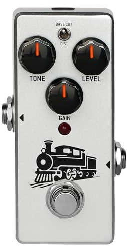 SORAN JDS-01 Crazy Train Distortion, Mini Distortion Pedal for Electric Guitar,Two Selectable Modes, Analog Distortion Pedal with Bass Cut Control,True Bypass, DC 9V