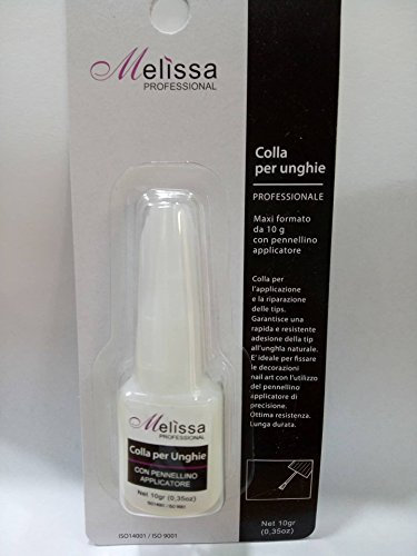 Colla per unghie professionale Melissa Maxi Formato 10gr con pennellino tips