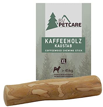 BV Petcare® | Ossa da masticare e giocattoli per cani in legno di caffè, giocattoli per cani 100% naturali, cure dentistiche, bastoncini da masticare per cani (XL - per cani oltre i 45 kg)