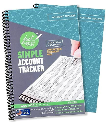 The Superior Register 's Premium Scheckheft Register & Debitkarte Ledger Notizbuch – Scheckkontoregister, Geschäftsbuch, Kassenbuch & Spesen-Tracker – Standard Edition – 2 Stück, Blaugrün