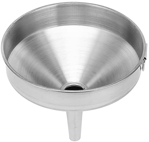 Tissting Embudo de Cocina, Versátil Embudo de Acero Inoxidable con Asa para Colgar para Transferir Líquidos y Polvos, 11/13/15 cm, para Cocina y Comedor