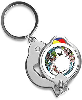 La geometría de la carpa Peony patron de Lotus Cortaúñas afiladas cortaúñas de acero inoxidable