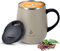 Ideus Coffee Mug 470ml (16oz), Double Wall Vacuum Insulated Stainless Steel Coffee & Tea Cup w/Non-Slip Handle & Slider Module Lid & Large Volume (Mars Celadon)