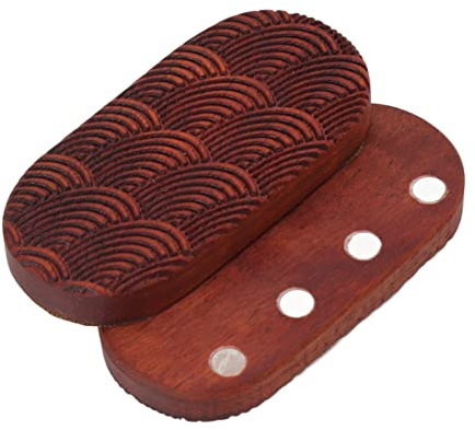 Silent Fidget Toys, Stressabbau-Spielzeug, Zappel-Slider aus Rotem Sandelholz Zum Stressabbau mit Graviertem Fingerspitzen-Fidget-Slider-Spielzeug FüR das BüRo (Unbegrenzte Wasserkräuselung)